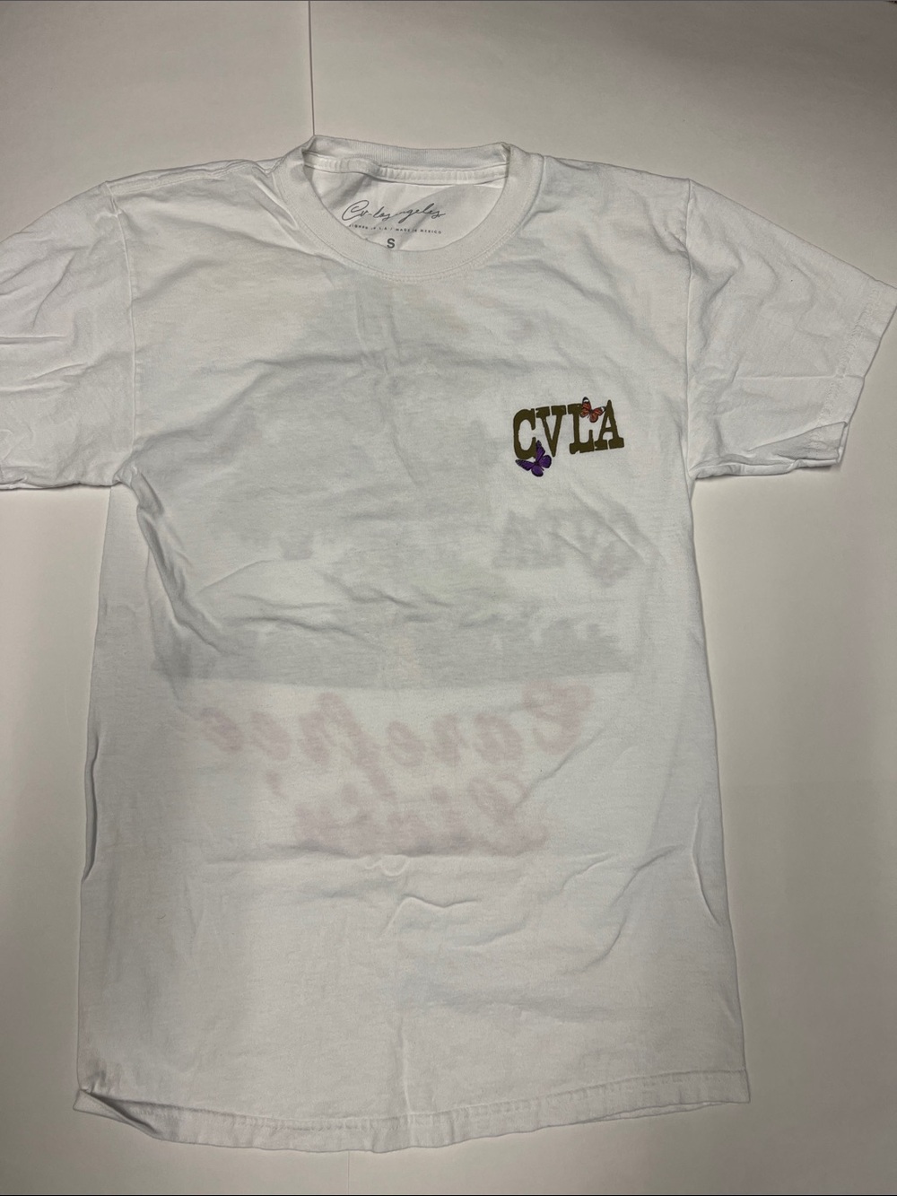 CVLA White Short Sleeve Logo Tee - Women